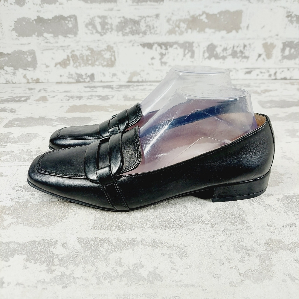 Paul Green  Rimona Black Leather Flat  moccasins E629